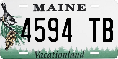 ME license plate 4594TB