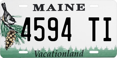 ME license plate 4594TI
