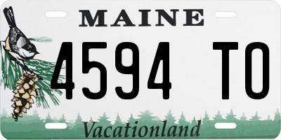 ME license plate 4594TO