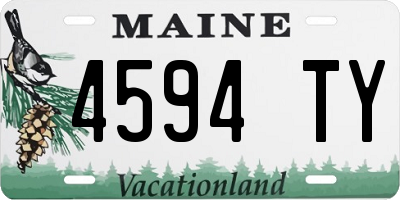 ME license plate 4594TY