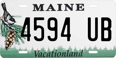 ME license plate 4594UB