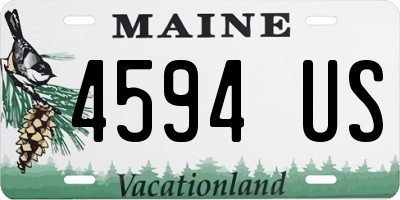ME license plate 4594US