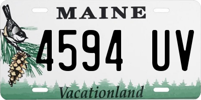 ME license plate 4594UV