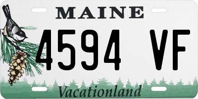 ME license plate 4594VF