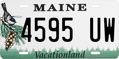 ME license plate 4595UW