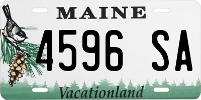 ME license plate 4596SA