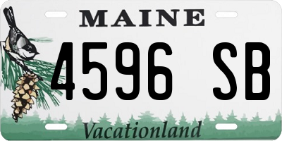 ME license plate 4596SB