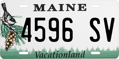 ME license plate 4596SV