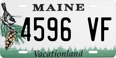 ME license plate 4596VF