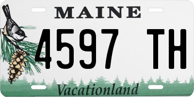ME license plate 4597TH