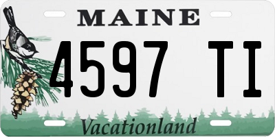 ME license plate 4597TI