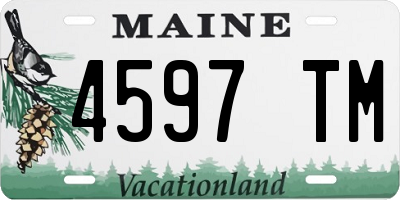 ME license plate 4597TM
