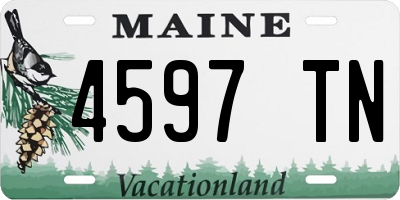 ME license plate 4597TN