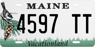 ME license plate 4597TT