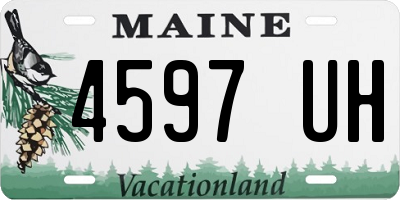 ME license plate 4597UH