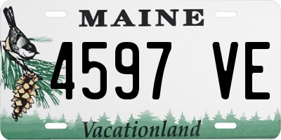 ME license plate 4597VE