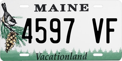 ME license plate 4597VF