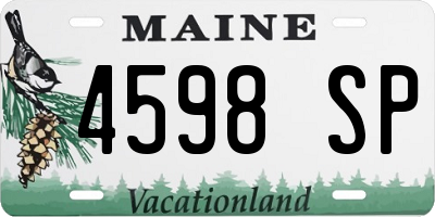 ME license plate 4598SP