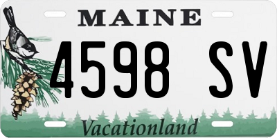 ME license plate 4598SV