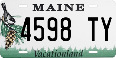 ME license plate 4598TY