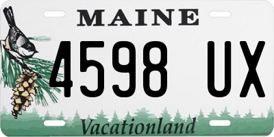 ME license plate 4598UX