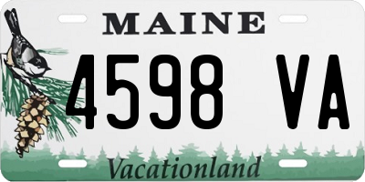 ME license plate 4598VA