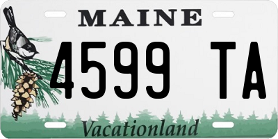 ME license plate 4599TA