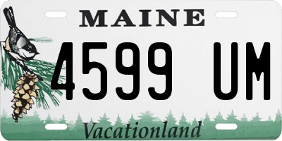 ME license plate 4599UM