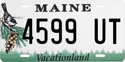 ME license plate 4599UT