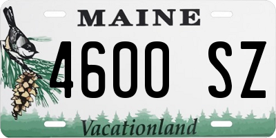 ME license plate 4600SZ