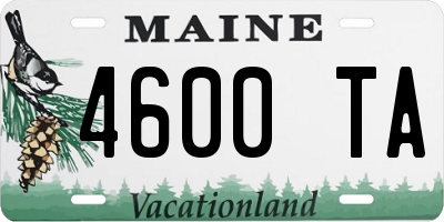 ME license plate 4600TA
