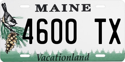 ME license plate 4600TX