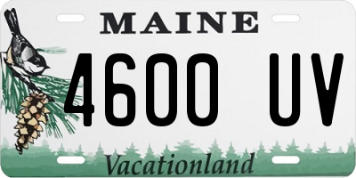 ME license plate 4600UV