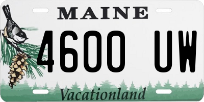 ME license plate 4600UW