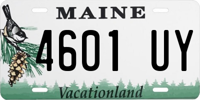 ME license plate 4601UY