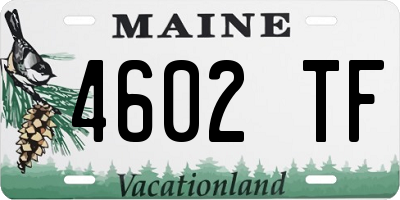 ME license plate 4602TF
