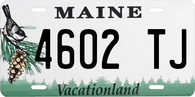 ME license plate 4602TJ