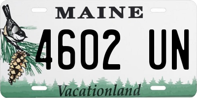 ME license plate 4602UN