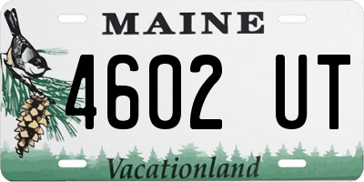 ME license plate 4602UT