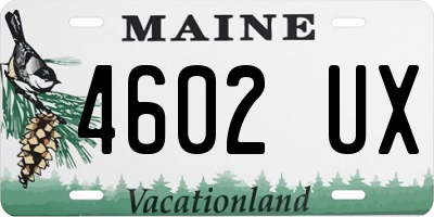 ME license plate 4602UX