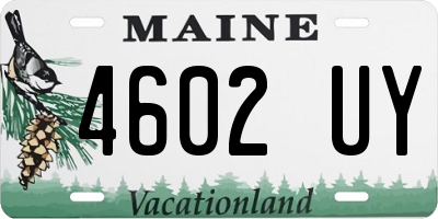 ME license plate 4602UY