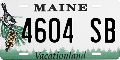 ME license plate 4604SB