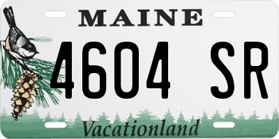 ME license plate 4604SR