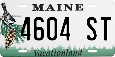 ME license plate 4604ST