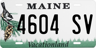 ME license plate 4604SV