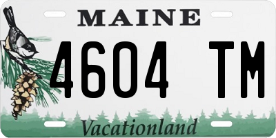 ME license plate 4604TM