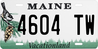 ME license plate 4604TW