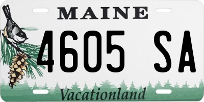 ME license plate 4605SA