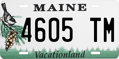 ME license plate 4605TM
