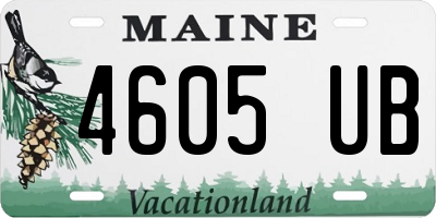 ME license plate 4605UB